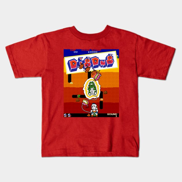Dig Dug Kids T-Shirt by RoswellWitness